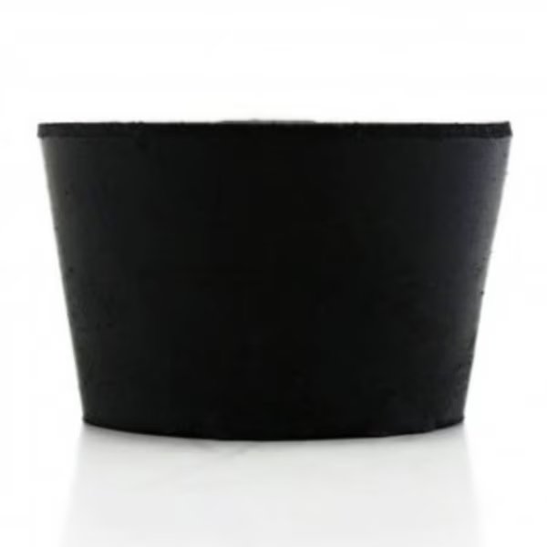 Laboratory Grade Rubber Stopper, Black SBR Rubber, Size #7 1/2, 39 x 31 x 25mm, 13 per Package, 13PK, Prince Rubber & Plastic, Mfr#: 259150-75